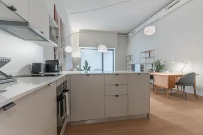 Una cocina o zona de cocina en Modern apartment-1bedroom 1bathroom-Ventas