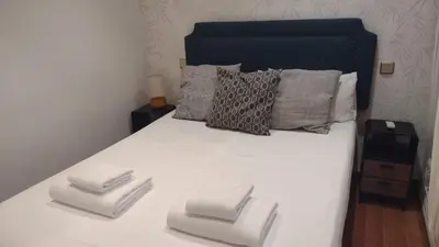 Cama o camas de una habitación en Amplio y céntrico apartamento en La Latina
