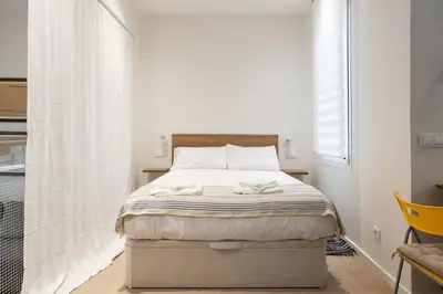 Cama o camas de una habitación en Premium loft in the center of Madrid, Casa García