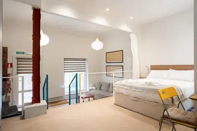 Cama o camas de una habitación en Premium loft in the center of Madrid, Casa García