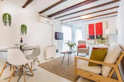 Una televisión o centro de entretenimiento en Cozy Apartment Chueca Gran Via