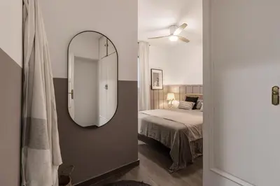 Cama o camas de una habitación en Real - 3 bedroom and terrace in Almagro