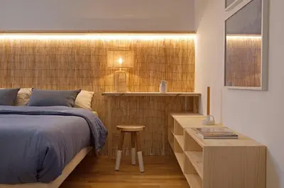 Cama o camas de una habitación en Perissa - 2 bedrooms and terrace in Trafalgar