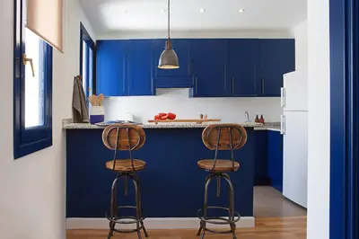 Una cocina o zona de cocina en Perissa - 2 bedrooms and terrace in Trafalgar