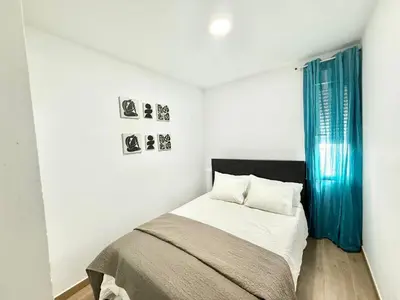 Cama o camas de una habitación en Metro Avenida de America 04 AMCH Hospedaje