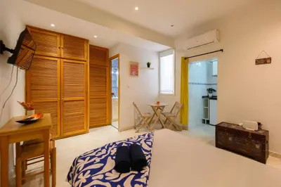 Cama o camas de una habitación en Estudio Totalmente Equipado en el Centro de Madrid Temporal ZUR3321