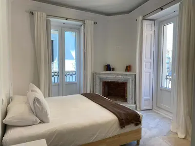Cama o camas de una habitación en Lovely 3BR near Palacio Real