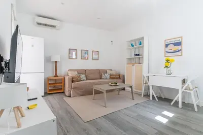 Zona de estar de Modern with Terrace - 1Bedroom 1Bath - Chamberí