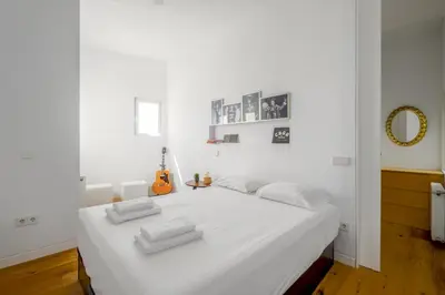 Cama o camas de una habitación en Luxury Design Penthouse in Madrid Center