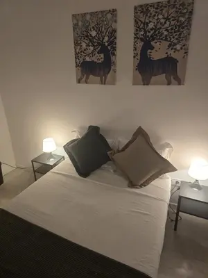 Cama o camas de una habitación en Cáceres habitaciones