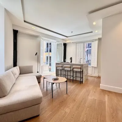 Zona de estar de Stylish Plaza Mayor View Prime City Location