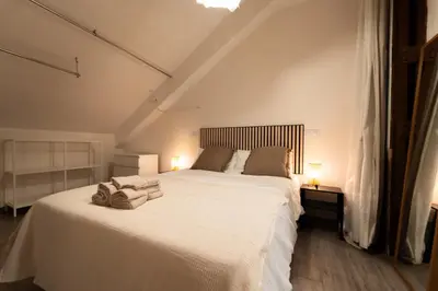 Cama o camas de una habitación en Casa para 4 Chamberi