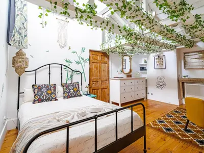 Cama o camas de una habitación en Palomar de Atocha