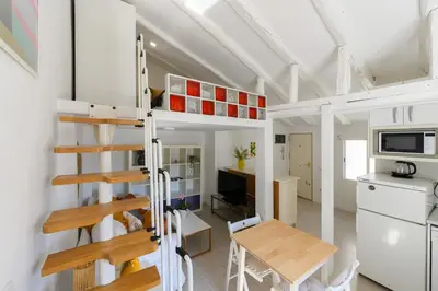 Una cocina o zona de cocina en 1 bedroom loft apartment in the center Temporal SVI154