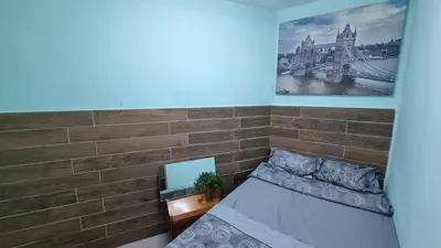 Cama o camas de una habitación en Estudio Madrid 4C