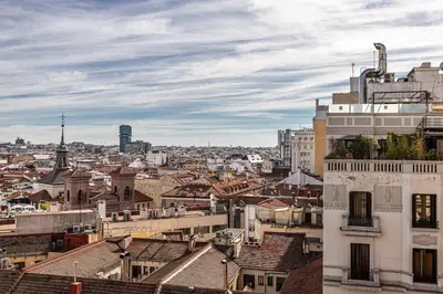 Vista general de Madrid o vista desde el apartamento