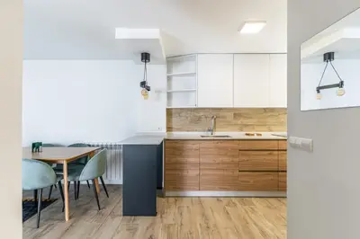 Una cocina o zona de cocina en Tu casa con terraza en Madrid