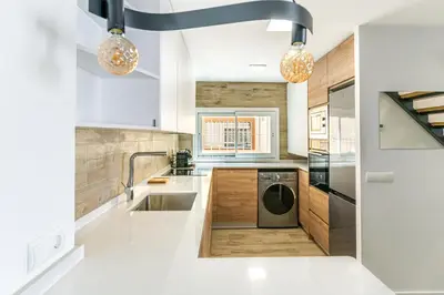 Una cocina o zona de cocina en Tu casa con terraza en Madrid