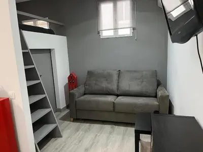 Zona de estar de Lavapies Studio - 10 mins walk Sol - plaza Mayor