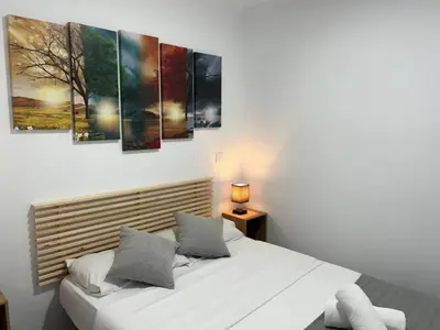 Cama o camas de una habitación en Aparta-Estudio a unos pasos del Paseo el Prado