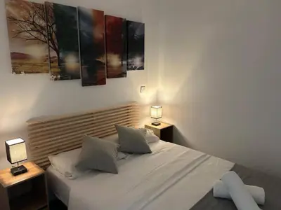 Cama o camas de una habitación en Aparta-Estudio a unos pasos del Paseo el Prado