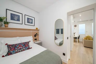 Cama o camas de una habitación en Esencia de La Latina San Pedro