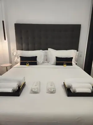 Cama o camas de una habitación en Central and luxury Apartment in Madrid