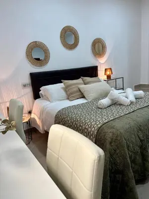Cama o camas de una habitación en Chamberí Loft Madrid