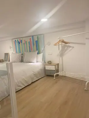 Cama o camas de una habitación en Precioso apartamento en el corazón de Madrid