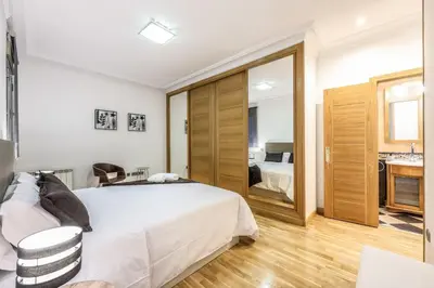 Cama o camas de una habitación en Luxury apartment in the center of Madrid