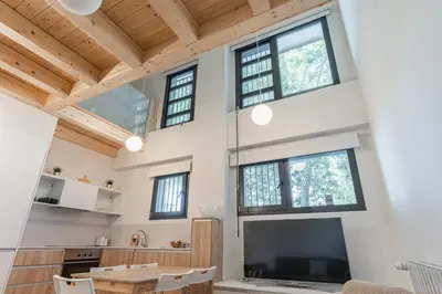Una televisión o centro de entretenimiento en Modern Duplex - 1 Bedroom 2 Baths - Ventas