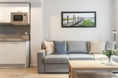 Una cocina o zona de cocina en Cozy apartment in Puente de Toledo -2A