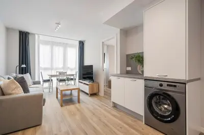 Una cocina o zona de cocina en Cozy apartment in Puente de Toledo -2A