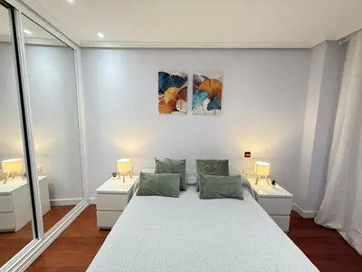 Cama o camas de una habitación en Habitaciones en Toledo