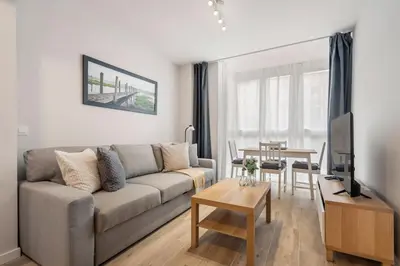 Zona de estar de Bright flat in General Ricardos - 1B