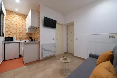 Una cocina o zona de cocina en Studio with terrace in Salamanca, Madrid