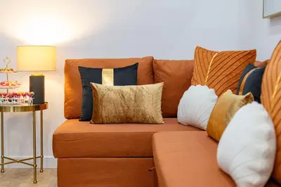 Zona de estar de Central and luxury apartament in Madrid 2 rooms 2 bathrooms
