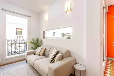 Zona de estar de Charming 2BD Apartment with Terrace