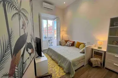 Cama o camas de una habitación en Elegante estudio en Plaza Mayor