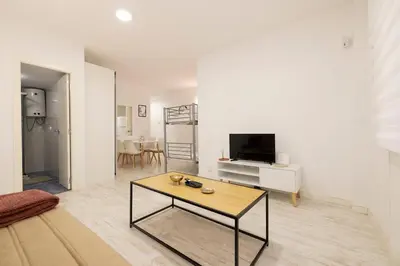 Una televisión o centro de entretenimiento en Luxury apartment in Chamartín, Madrid center