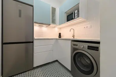 Una cocina o zona de cocina en AMA4115 Cómodo apartamento de un dormitorio en el Centro de Madrid