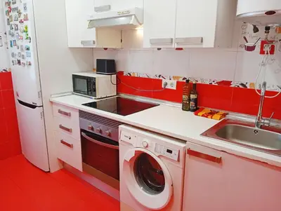 Una cocina o zona de cocina en Apartamento a una parada de Atocha