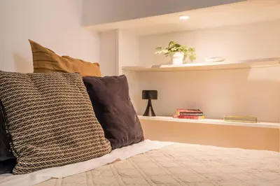 Cama o camas de una habitación en Gran Via- Chueca (Tarifas Mensuales Disponibles)