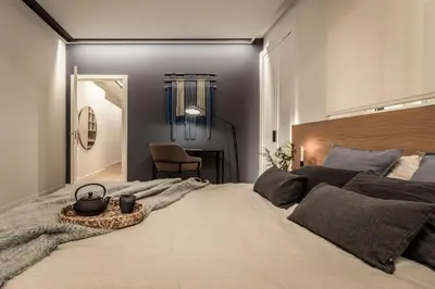 Cama o camas de una habitación en Takao - 2 bedrooms in Salamanca