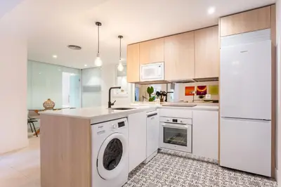Una cocina o zona de cocina en Estilo y Confort en el Corazón de Salamanca