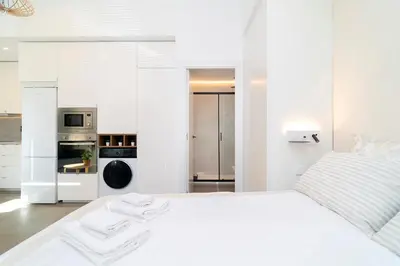 Una cocina o zona de cocina en Moderno refugio en Madrid