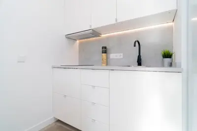 Una cocina o zona de cocina en Moderno refugio en Madrid
