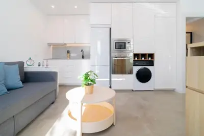 Una cocina o zona de cocina en Moderno refugio en Madrid