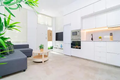 Una cocina o zona de cocina en Moderno refugio en Madrid
