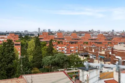 Vista general de Madrid o vista desde el apartamento
